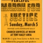 Peaceful March For Justice flyer, undated. The march was organized to protest the construction of power lines in rural Minnesota in the late 1970s or early 1980s. Used with the permission of Pope County Historical Society.