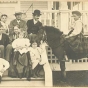 Photograph of the Ueland family and a pony near their Minneapolis home, ca. 1895.