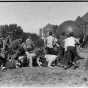 Photograph of students playing "pushball," Macalester, 1924
