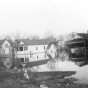 Black and white photograph of Tennessee Street during flood, 1952.