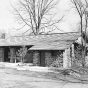 Black and white photograph of a park building, Interstate State Park, ca. 1936.