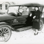 Samuel C. and Annie Pandolfo, in Pan Car, visiting St. Cloud, March 1956