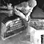 Black and white photograph of Hilter's Tombstone, c. 1945