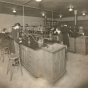 Black and white photograph of students at St. Joseph’s Academy performing experiments in the school’s chemistry lab, c.1930s.