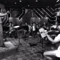 Black and white photograph of the St. Paul Chamber Orchestra recording at Sounds 80 Studio, 1978.