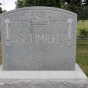 Color image of the Schmidt family gravestone in Westbrook Cemetery, ca. 2017. 