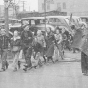 The children of Franklin School being escorted across the street by school police, St. Paul.