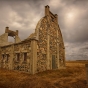 Color image of the rear side of the exterior of Schott Barn. Photographed on April 14, 2014, by Craig Voth.