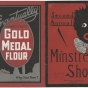 Front and back cover spread for a minstrel show featuring a Gold Medal Flour advertisement. This show was held at West High School auditorium in Minneapolis in an effort to raise money for the Fatherless Children of France. From the Minnesota Historical Society pamphlet collection, St. Paul.