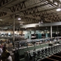 Color image of spinning frame and roving areas of the Faribault Woolen Mills Company, 2011.