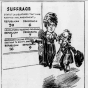 Suffrage cartoon by A. T. Reid from the Minneapolis Tribune, showing the tally of suffrage states by political parties as of July 16, 1920. The man represents southern Democrats who had a reputation for being anti-suffrage.