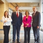 Color image of MCLA staff (left to right): Violeta Hernández Espinosa, Eric Armacanqui, Rosa Tock, and Henry Jiménez, 2017.