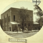 Black-and-white matted photograph of the exterior of Temple of Aaron in 1916.