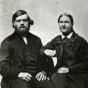 Thomas and Kari Veblen in Nerstrand, ca. 1870.