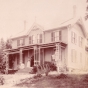 This photograph shows the house as it was originally built, with the front porch seen here facing west. Photograph by Fowler View Company, ca. 1898. Anoka County Historical Society, object ID# 3000.1.5.