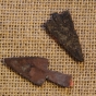 Color image of wo metal projectile points from the Réaume site, 2012.