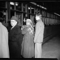 Passengers purchase train tickets at the St. Paul Union Depot.