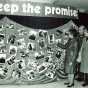 Black and white photograph of a photo collage display made by the United Jewish Federation Council, undated. 