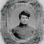Photgraph portrait of Joseph Volk in his uniform, including his hat.