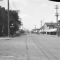 View (photograph) of Main Avenue from Fourth Street in Moorhead, ca. 1890s