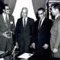 1975 Photograph of Roy Wilkins, Samuel Richardson, Governor Wendell Anderson and an unidentified man.