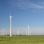 Color image of Wind turbines near Chandler in Murray County, 2014.