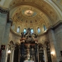 Color image of the altar and baldachin (decorative canopy) inside the St. Paul Cathedral. Photographed by Paul Nelson on July 10, 2014.