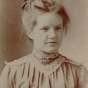 Black and white photograph of Frances E. Andrews, ca. 1900.