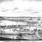 lithograph showing a bird's eye view of Glenwood and Lake Whipple