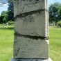 Color image of a repaired headstone at Pioneers and Soldiers Memorial Cemetery in Minneapolis, 2016. Photographed by Paul Nelson.