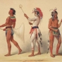 Native Americans with lacrosse sticks