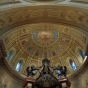 Color image of the decorative altar ceiling inside the St. Paul Cathedral. Photographed by Paul Nelson on July 10, 2014.