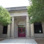 Color image of the front entrance of Como Park Elementary School, designed by Clarence Wigington and built in 1916. Photographed by Paul Nelson on August 5, 2014.