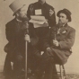 Black and white photograph of Solomon Comstock, James H. Sharp, and S. G. Roberts, 1880. 