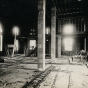 Black and white photograph of the lobby of the Anoka Post Office during construction, looking west, March 1, 1917.