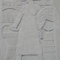 One of the panels of Lee Lawrie's "Voice of the People" relief sculpture flanking the south entrance doors of the St. Paul City Hall and Ramsey County Courthouse. Photographed by Paul Nelson on April 13, 2008.