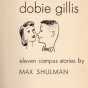 title page of the 1951 edition of The Many Loves of Dobie Gillis, by Max Shulman. The book was first published in 1943.