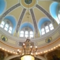 Color image of the dome and chandelier inside St. Mary’s Orthodox Cathedral in Minneapolis. Photographed by Paul Nelson on June 10, 2014.