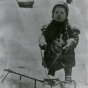 Black and white photograph of Dorothy Molter as a toddler, Arnold, Pennsylvania, ca. 1909.