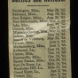 White ribbon with a list of the locations and dates of major battles of the 5th Minnesota Volunteer Infantry.