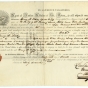 Color image of a fur trading license issued to Henry H. Sibley, 1838.