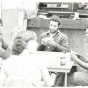 Black and white photograph of students at Gustavus Adolphus College c.1972.