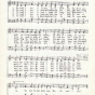 Sheet music of a hymn often used for mission programs organized by the Carson Mennonite Brethren Church.