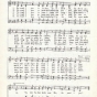 Sheet music of a hymn often used for mission programs organized by the Carson Mennonite Brethren Church.