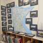 Minnesota ballrooms display with map and historic photos