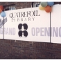 Quatrefoil Library grand opening banner
