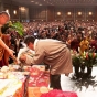 The Dalai Lama at the Tibetan American Foundation of Minnesota in St. Paul, 2017. Photograph by Tashi Khongtsotsang. 