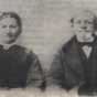 Black and white photograph of Johanna and William Vollbrecht, early founders of Hanover, ca. 1855.