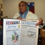 Mario Duarte in the La Prensa office