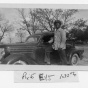 Oscar C. Howard with his first car, purchased in the 1940s while he was in college. It later served as the delivery vehicle for his catering business in Minneapolis. From the Oscar C. Howard papers (P1842), Manuscripts Collection, Minnesota Historical Society.